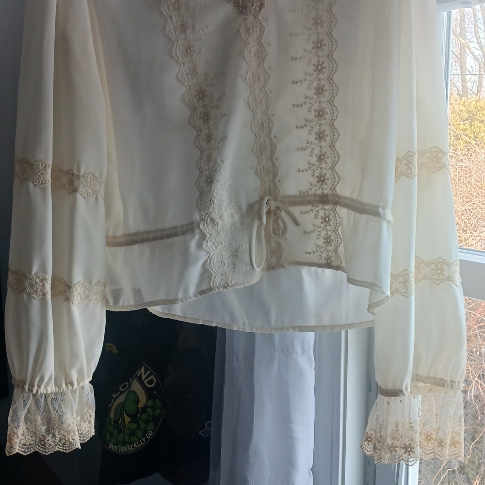 Elegant Cream Lace Blouse